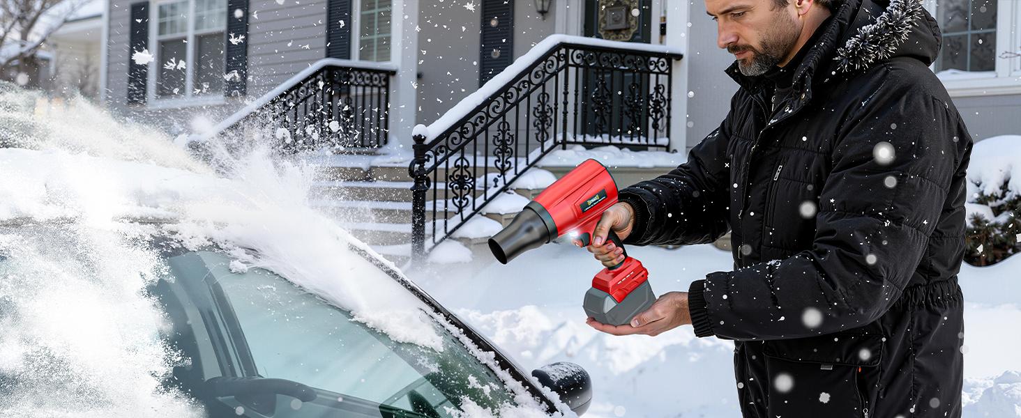 800,000RPM Leaf Blower Compatible with (Tool Only), Brushless Motor, Speed, Lightweight Blower for Car,, (Battery)