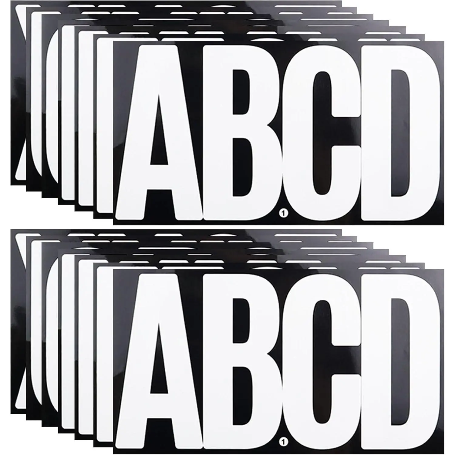 6 Inch Large White Letters Stickers, 76 Pieces Self Adhesive Alphabet Sticker for Mailbox, Door, Truck and Outdoor, Waterproof&Weatherproof Vinyl Letter Symbol Stickers, 14 Sheets