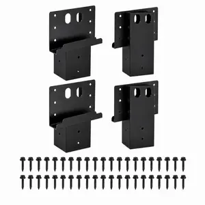 4x4 Deer Blind Brackets Heavy Duty, 4Pcs Outdoor Platform Brackets for Tree Stand, Treehouse, Steel Compound Angle Brackets Fit 3.5x3.5 Lumber with Screws Included