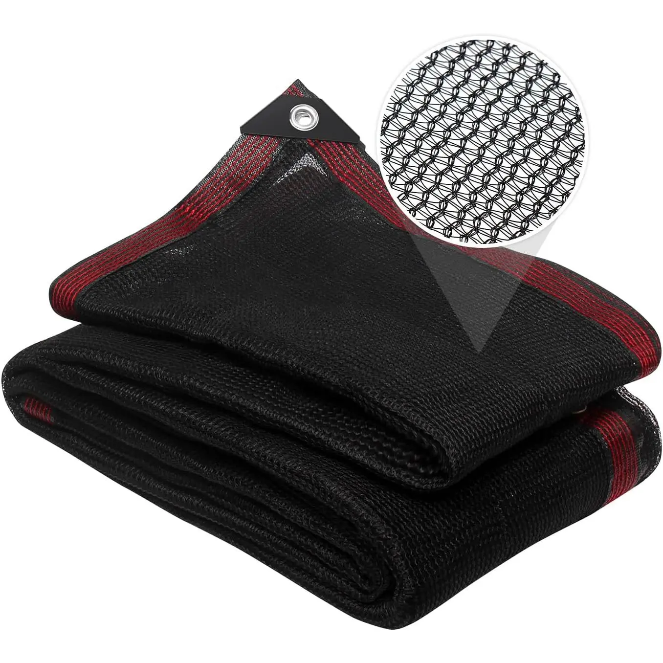 6.5x10 ft Heavy-Duty Polyethylene Mesh Shade Cloth, Rust-Proof Tear-Resistant Mosquito-Proof Screen with Grommets, Zip & Canopy for Patio, Garden & Garage Outdoor Heat Protection
