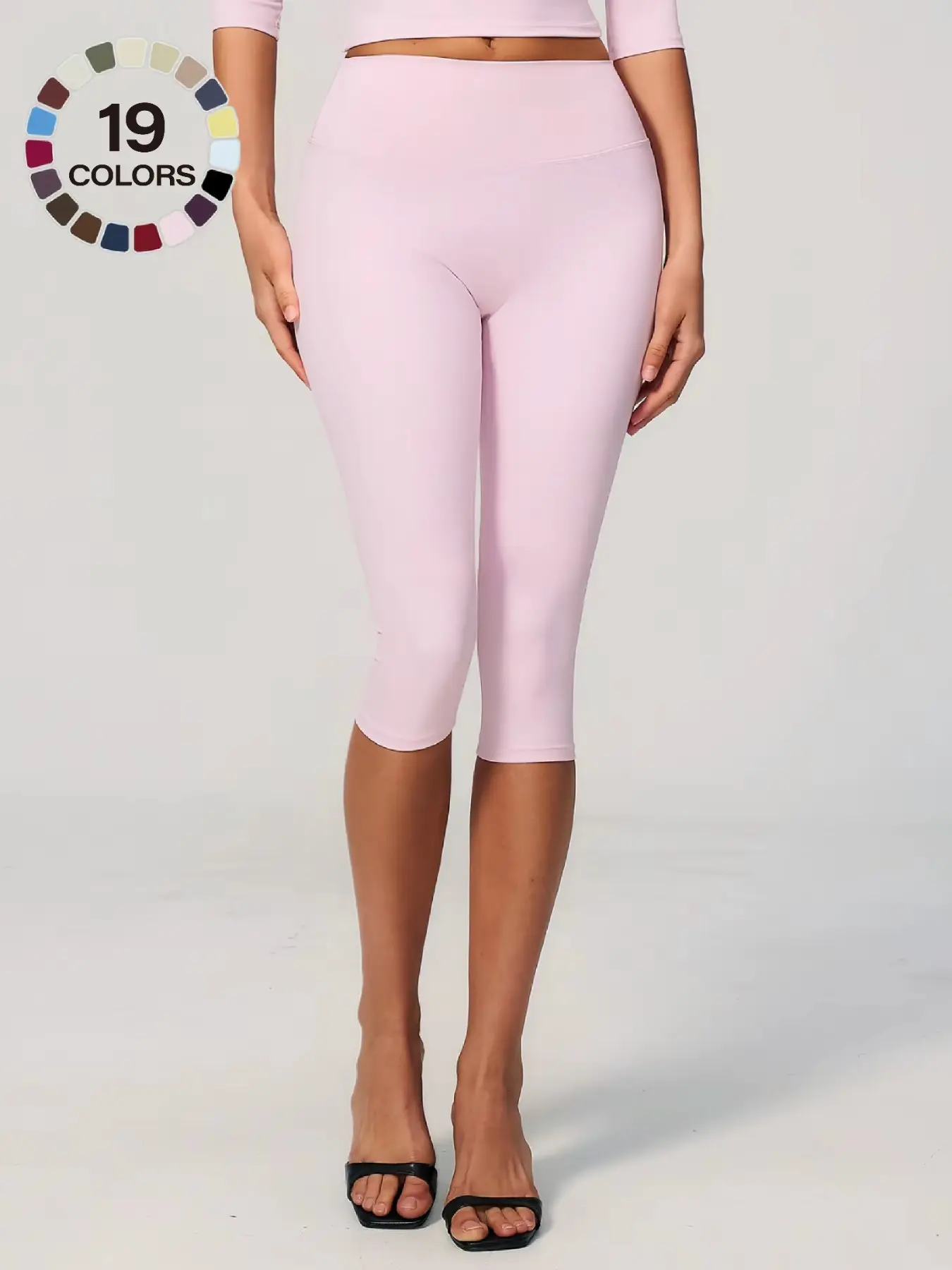 Viral Tiktok Trend 7/8 Leggings, High Waist Tummy Control Butt Lifting Capri Pants, Slim-Fitting Casual Wear for All Seasons, Yoga Fitness Running Shorts, Elastic Waist Leggings