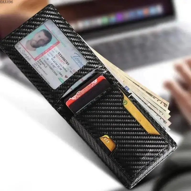 Men's Cowhide Aluminum Pop-Up Card Holder with RFID Blocking layer, built-in ID window and stainless steel accents. Holds 8-10 cards neatly, slim lightweight daily carry wallet, minimalist fashion pocket accessory for everyday commuting.