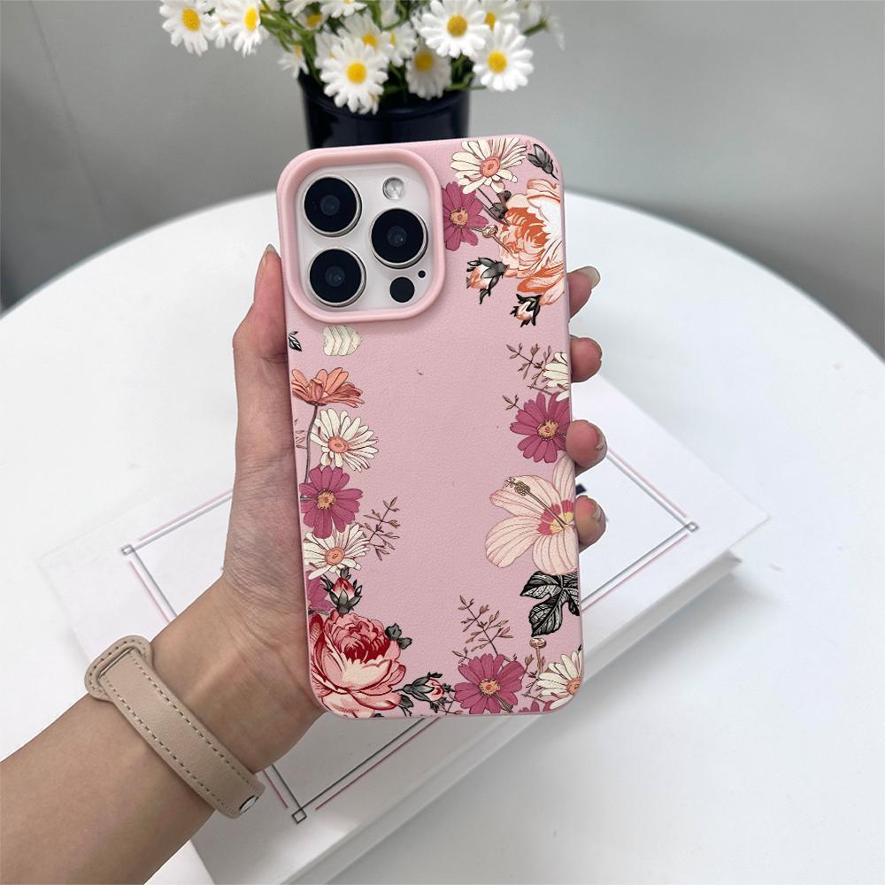 Floral Pattern iPhone Case for iPhone 11/12/13 Pro Max/14/15/16 Plus, Simple and Creative Design, Durable and Stylish Protection