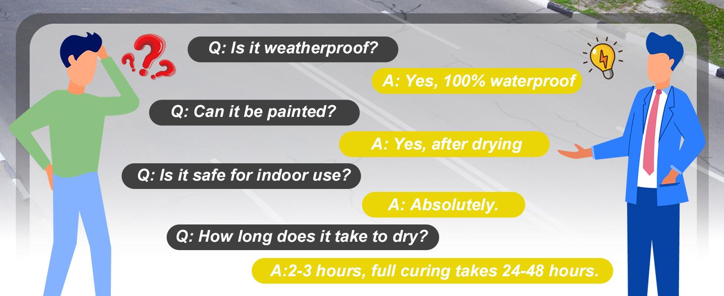 Concrete Crack Filler, Cement Crack Filler, Waterproof Repair Sealant, Quick-Drying Sealing, for Driveway, Walkway,, Joint (1)