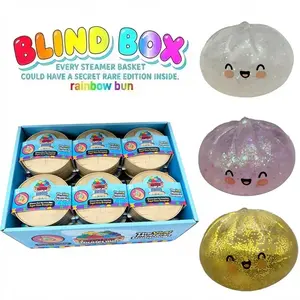 2PCS/4PCS/12PCS Expressive Big Dumpling Squishy Blind Box, Mysecret Bun Fidget Toy, Soft Tpr Material, Stress Relief, Unboxing Surprise, Valentine's Day Gift
