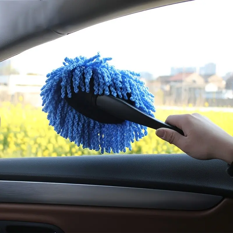 Anti-Static Lint Resistant Chenille Microfiber Car Duster, Ultra Soft Bristles, Portable Handheld Tool, Safe for Auto Paint, Car Detail Cleaning