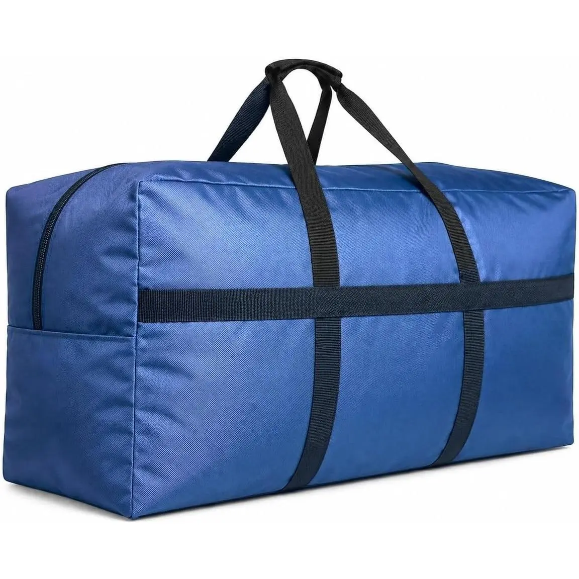 Extra Large Duffle Bag for Travel, Big XL Oversized Foldable Duffel Storage Bags with Reinforced Handles & Lockable Zipper - Blue, 100L