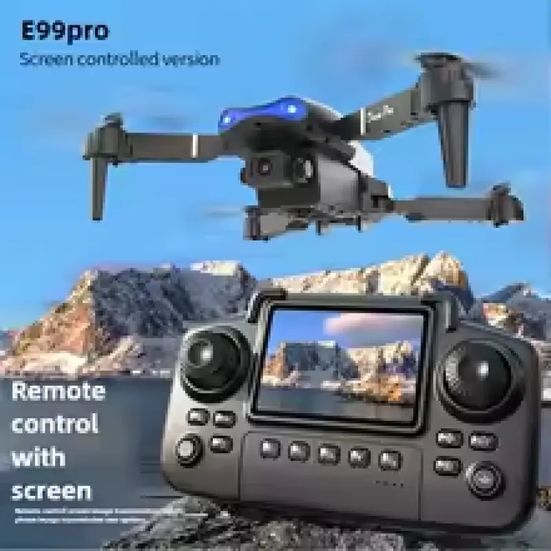 E99 PRO drone with screen control, aerial photography drone with high-definition dual cameras, remote-controlled aircraft, foldable quadcopter, suitable as a Christmas, back-to-school, or birthday gift for teenagers