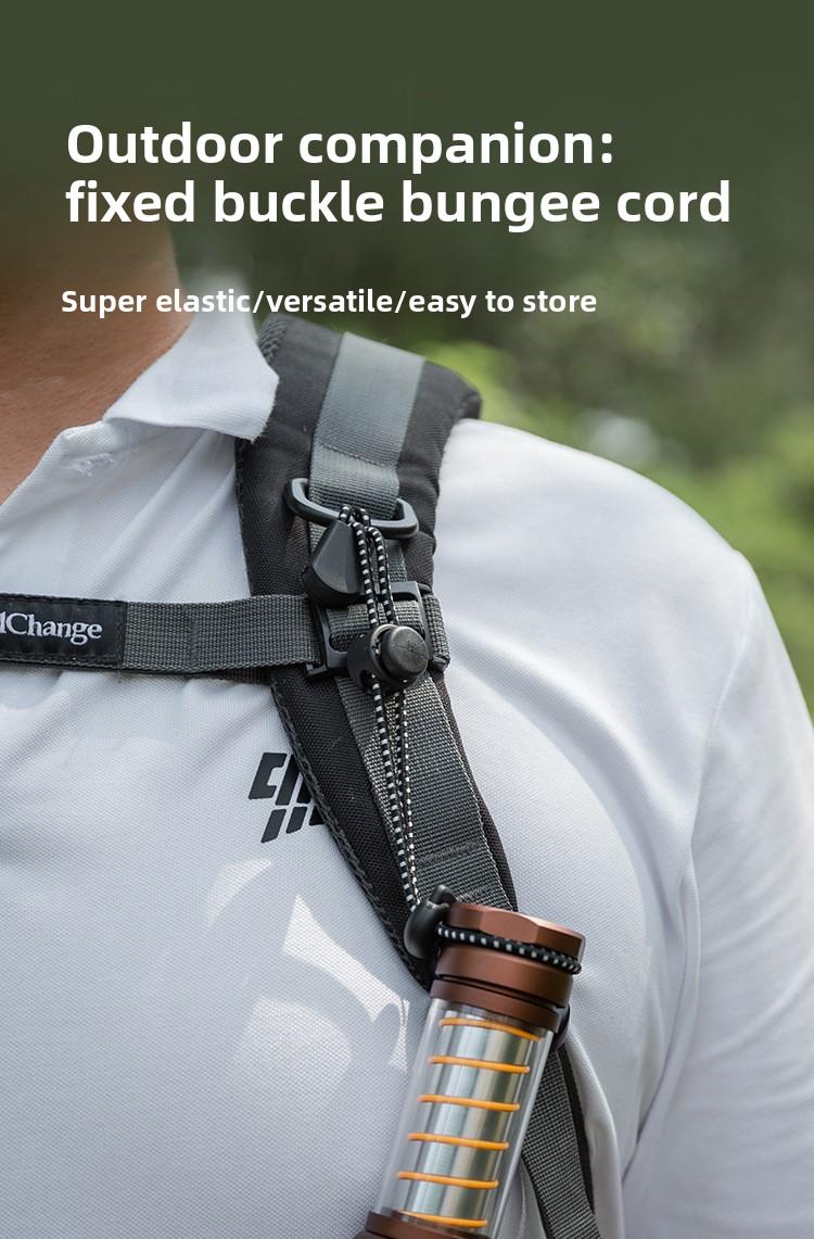 Outdoor mountaineering bag buckle Mountaineering pole rope buckle fixed buckle Elastic rope binding buckle Elastic rope Backpack external buckle