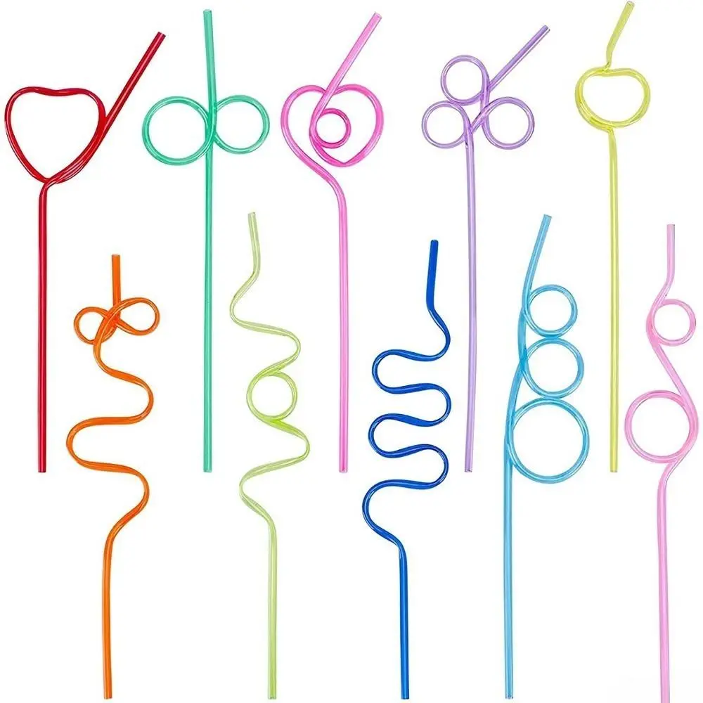 Novelty Pet Shaped Crazy Drinking Straws, Decorative Reusable Beverage Tube, Cute Styling Drink Accessory for Household Daily Use & Themed Party Gatherings, Birthday, Kitchen