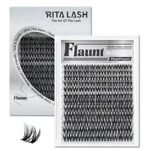 Flaunt |  RITALASH 144pcs Clusters Lashes with Ultra-Dense, Waterproof, Long-Lasting Lashes | Flora | Natural Daily, Volume Style, Manga Style | Beginner-Friendly DIY Lashes for a Flawless | Must-Have Clusters