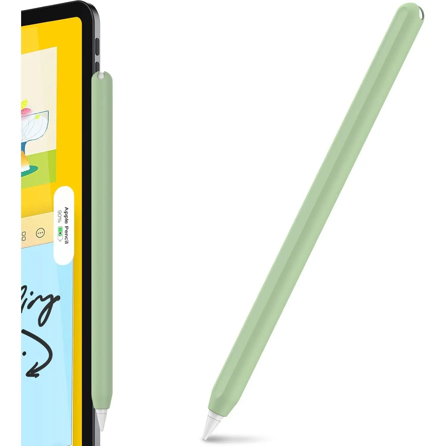 Case for  Pencil 2nd Generation &  Pencil Pro (2024) Sleeve  Ultra Thin  Pencil Protective Cover Compatible with   and Double Tap (Avocado Green)