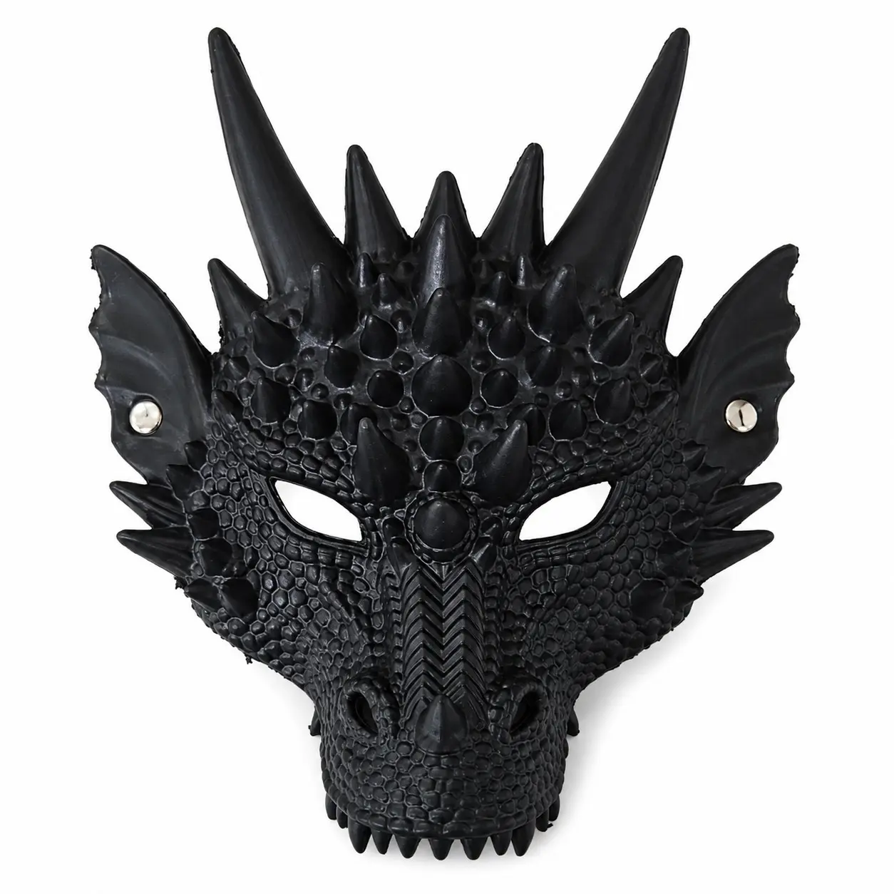 3D PU Foam Dragon Mask with Black Hooded Cloak for Halloween Mardi Gras Cosplay Masquerade Costume Party
