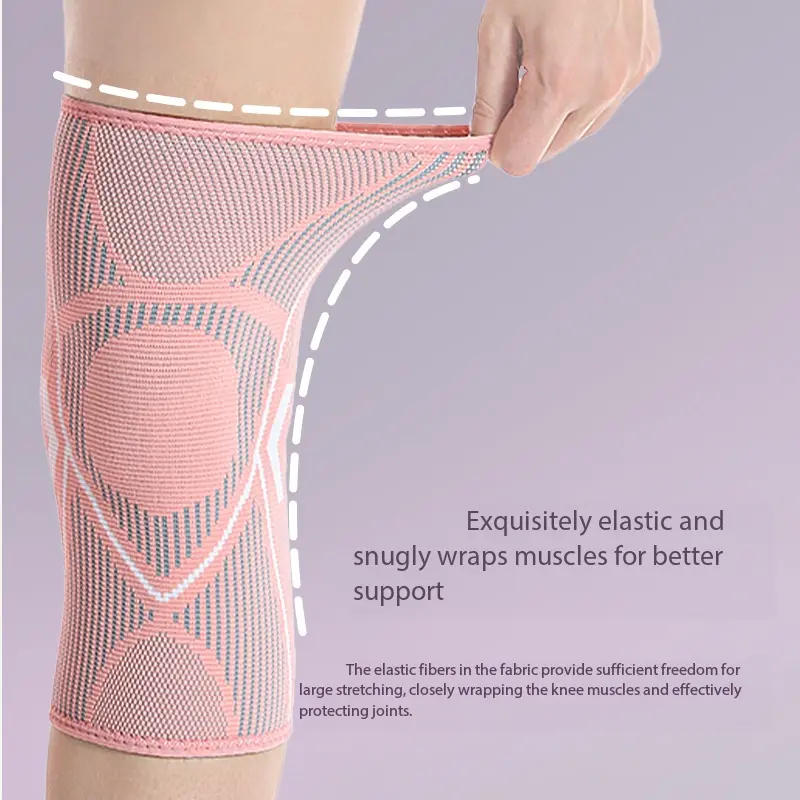 Unisex Thermal Sports Compression Knee Sleeves, Breathable Knit Knee Support Braces, Patella Stabilizing Knee Pads with Even Pressure Relief, Ideal for Running, Gym Workouts, Basketball, Cycling and Other Sports Activities