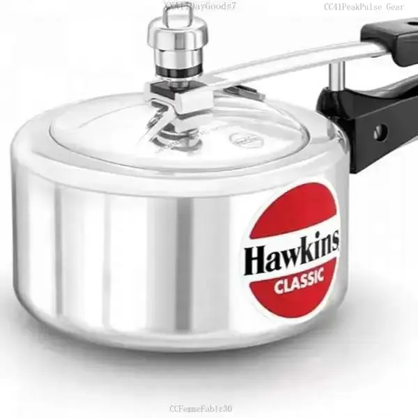Classic Aluminum Pressure Cooker 2 Litre, Durable & Fast Cooking Kitchen EssentialXXAllDayGoods7CCFemmeFable30CC41PeakPulse Gear