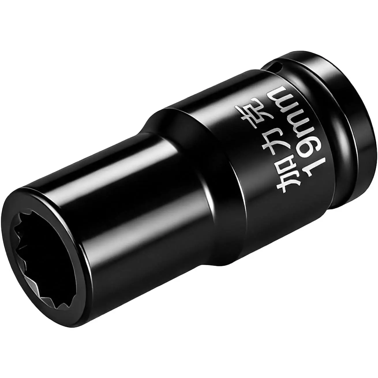 19mm Socket, 3/4-Inch Drive 12-Point Deep  Socket, CR-MO Steel, 78mm Length, Metric Sizes