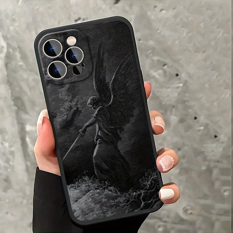Unique Warrior Angel Darkness Aesthetic Phone case for iPhone 16 Pro Max 15 Plus 14 13 12 11 XR XS  Shockproof Silicone TPU Bumper Drop Protection Cover