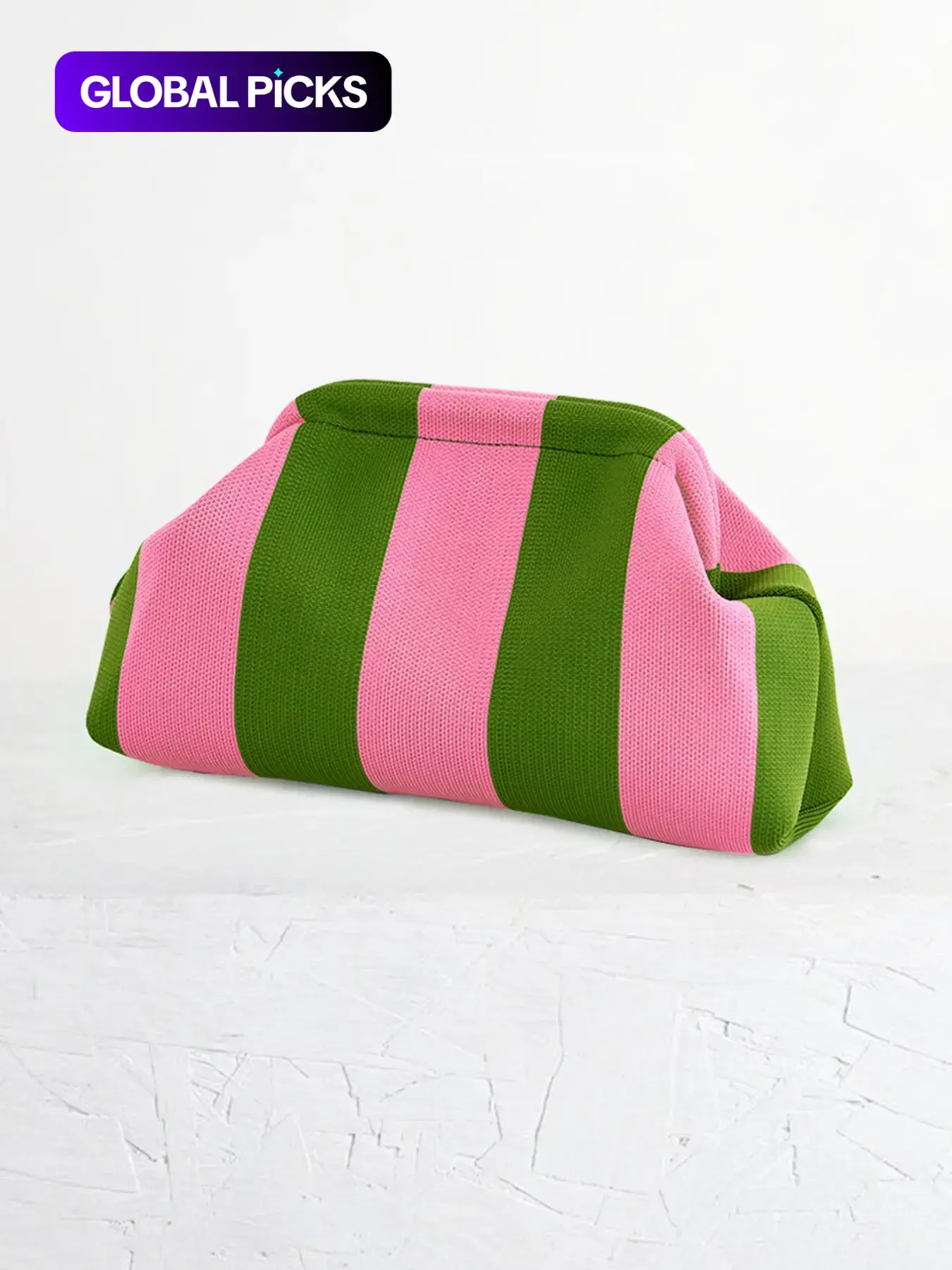 Women's Striped/rhombus/leaf/dot Cloud Handbag, Clip Closure Crossbody Bag, Lightweight Foldable for Daily Use, Gifts for Friends and Valentine's Day