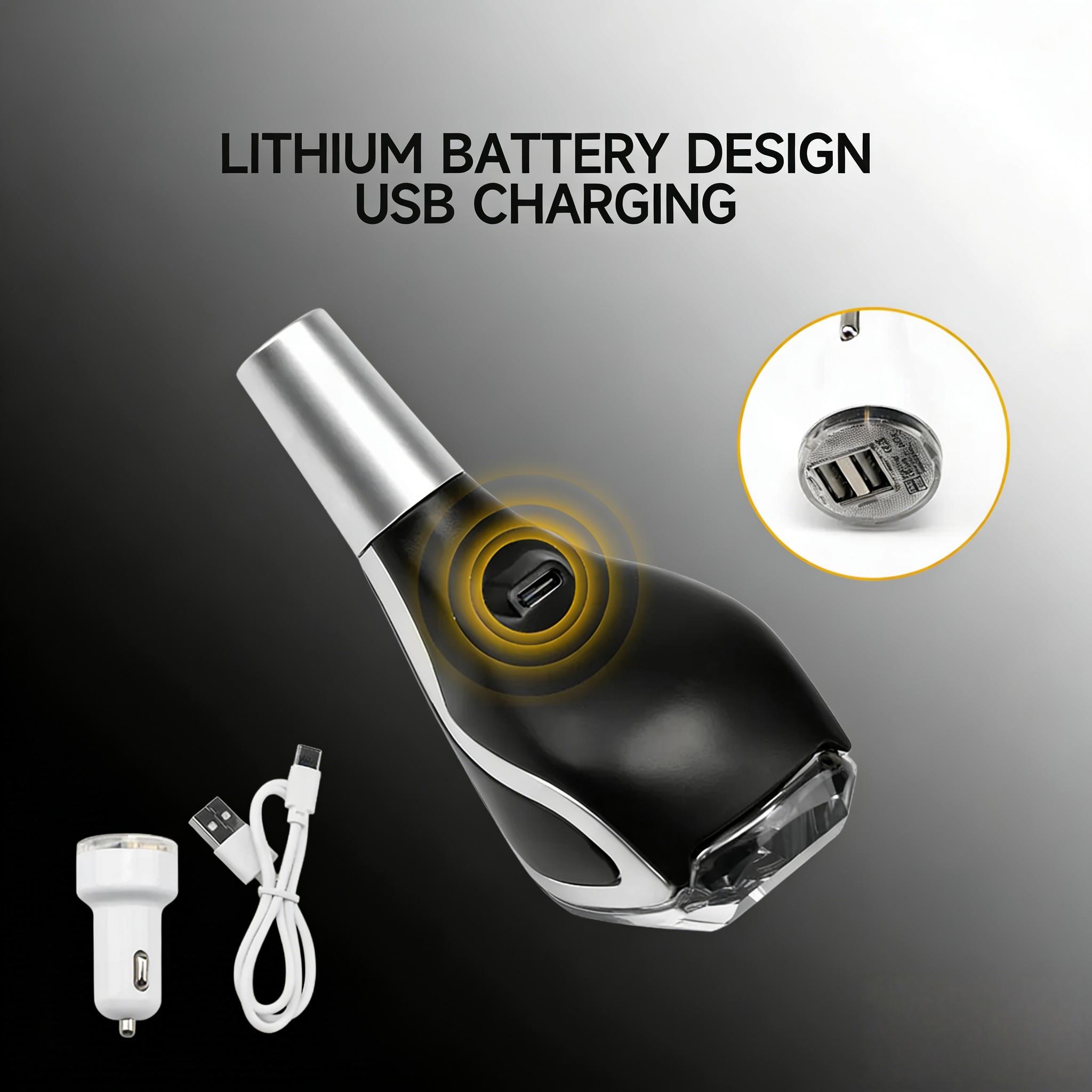 Universal Crystal Car Gear Shift Knob with LED Light Auto Manual Transmission Replacement usb rechargeable color