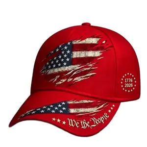 2026 American Black Hat Anniversary Celebration Sunshade Baseball Cap Outdoor Duckbill Hat with Good Quality Fabric Print Birthday Gift