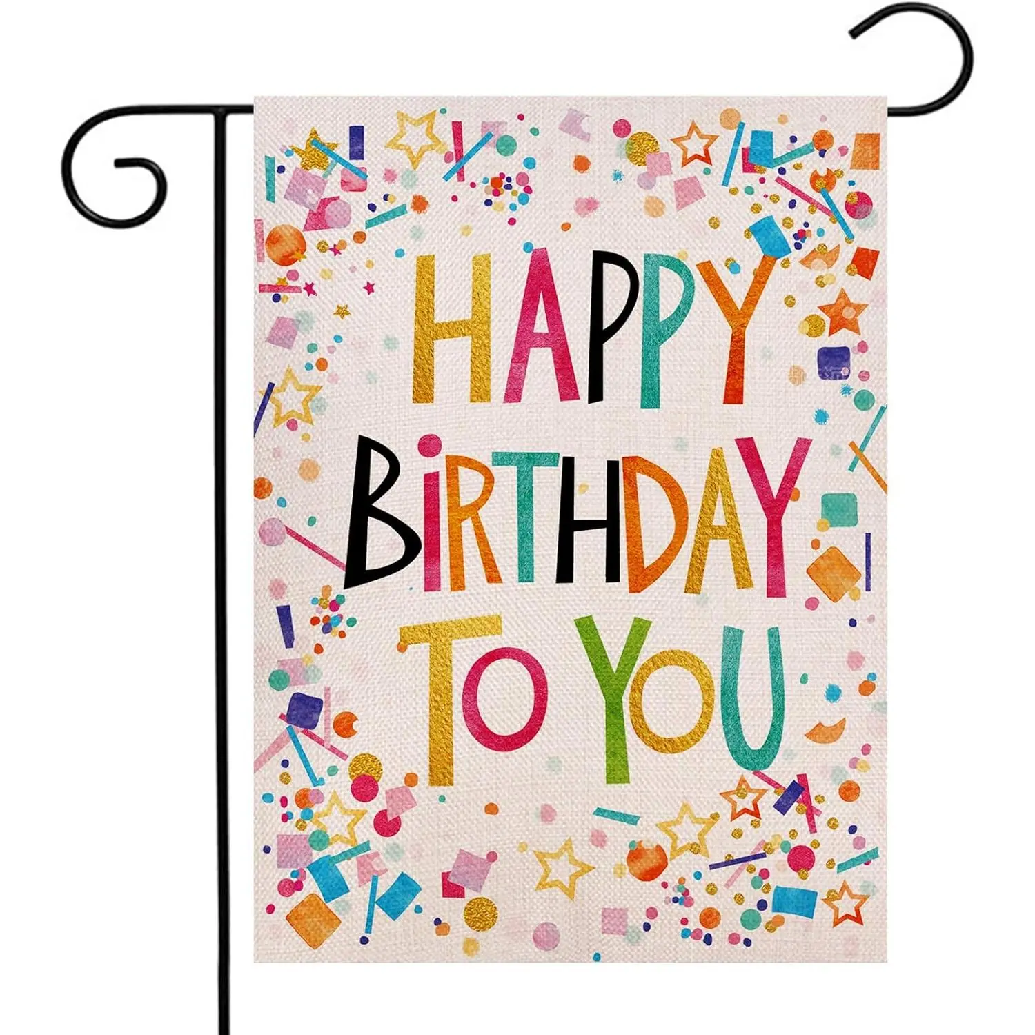 Happy Birthday Garden Flag Vertical Double Sided Welcome Farmhouse Yard Outdoor Décor Gift Flag 12.5x18 Inch