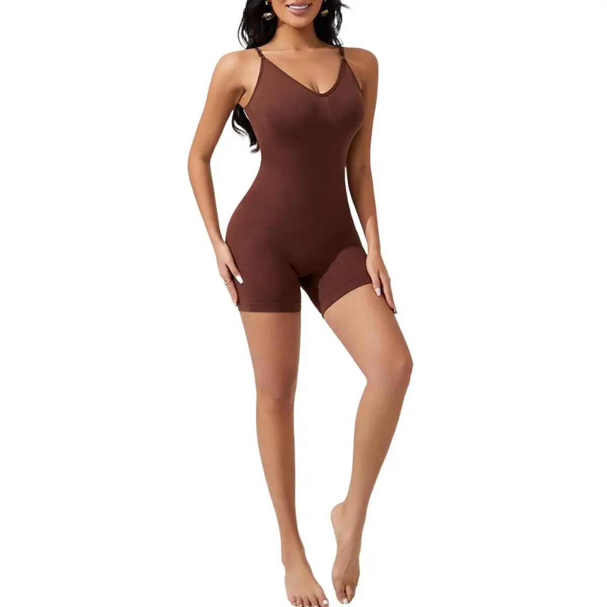 ZQ Women Plus Size Camisole Bodysuit Shapewear Tummy Control Butt Lifting Waist Trimmer Boyshort Body Shaper