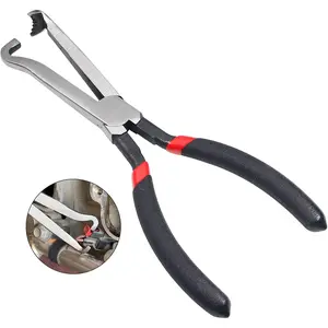 Electrical Disconnect Pliers, 8 inch Automotive Electrical Connector Pliers  Auto Mass Air Flow Sensors, Fuel Injectors, Ignition Coils and Other Auto Parts (Red)