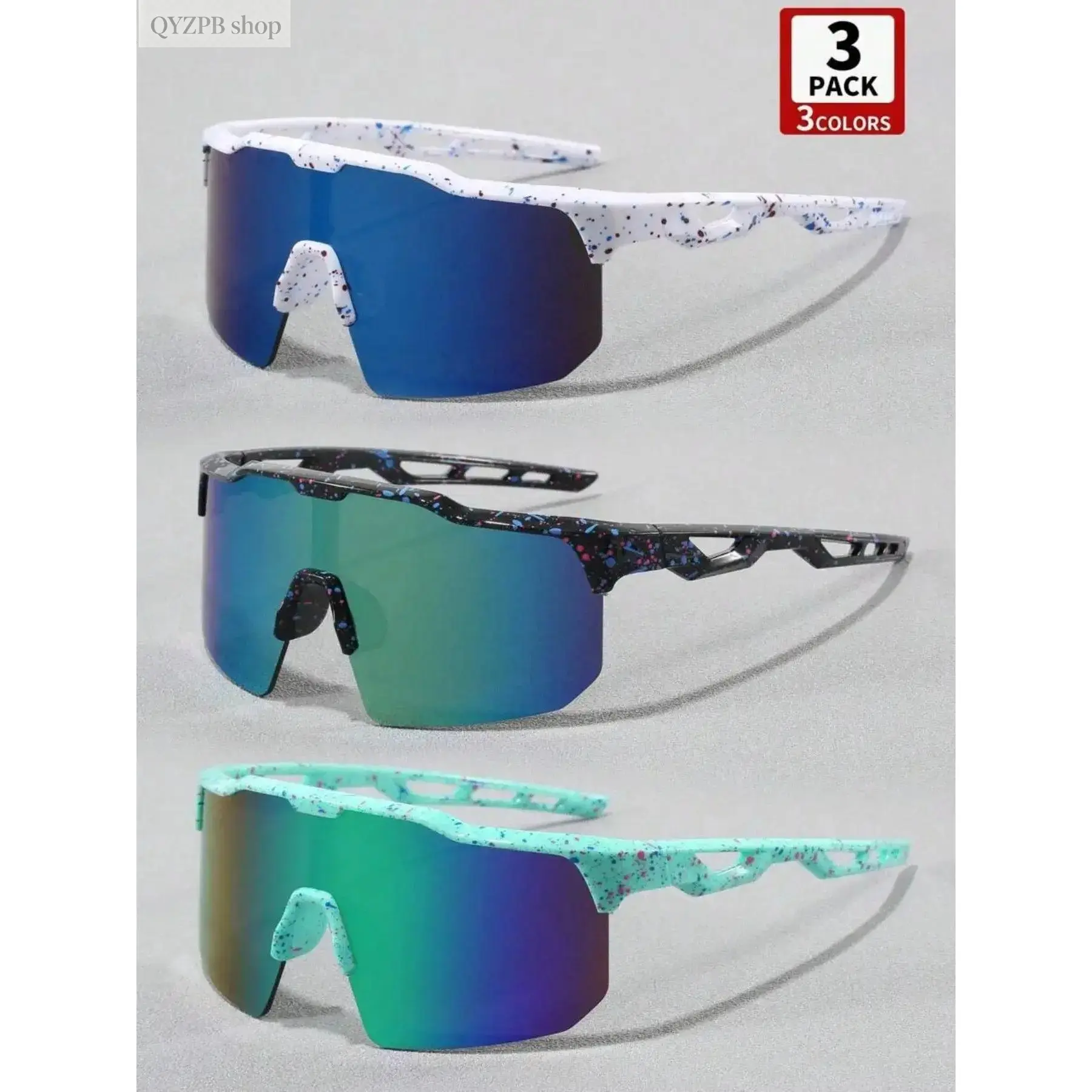 3-Pack Kids Sports Sunglasses UV400 Protection for Boys & Girls, Lightweight Wraparound Athletic Eyewear, Durable Outdoor Glasses for Cycling, Baseball, Tennis, Running, Fishing, Summer Travel & Active Play