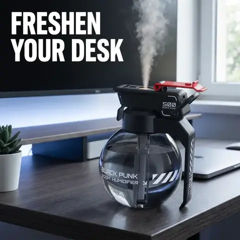 Cyberpunk Design Humidifiers, USB Rechargeable Desktop Humidifiers, Creative Humidifier for Home Office, Rechargeable Portable Humidifier, Usb Powered Humidifier, Rechargeable Air Humidifier, Home Appliances