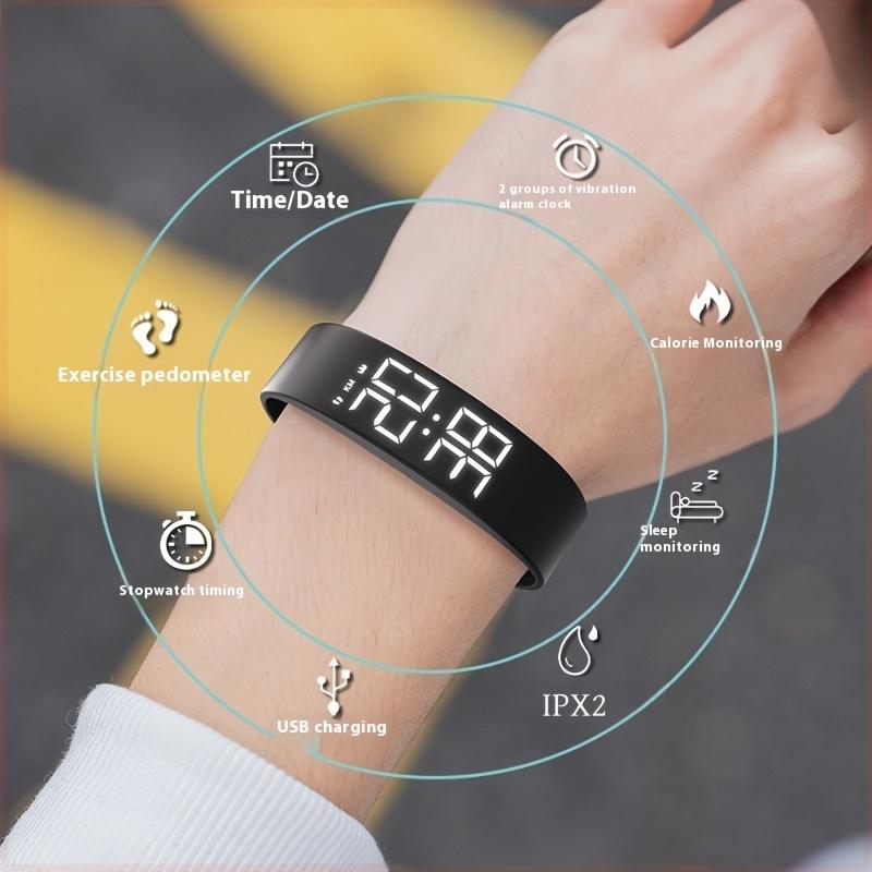LED Display Multi-Function Fashion Watch Vibrating Alarm Pedometer Sports Timer Calorie And Distance Tracking Lightweight Design Comfortable Wear Built-In Night Light Ideal for School And Sports Top Choice for Birthday Gifts
