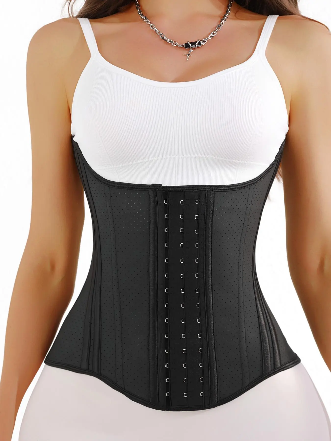 Women's Instant Slimming Waist Trainer Corset,Casual Breathable Mesh Shapewear, Strong Compression, Tummy Control, Hourglass Shape, Daily Fitness, Postpartum Recovery
