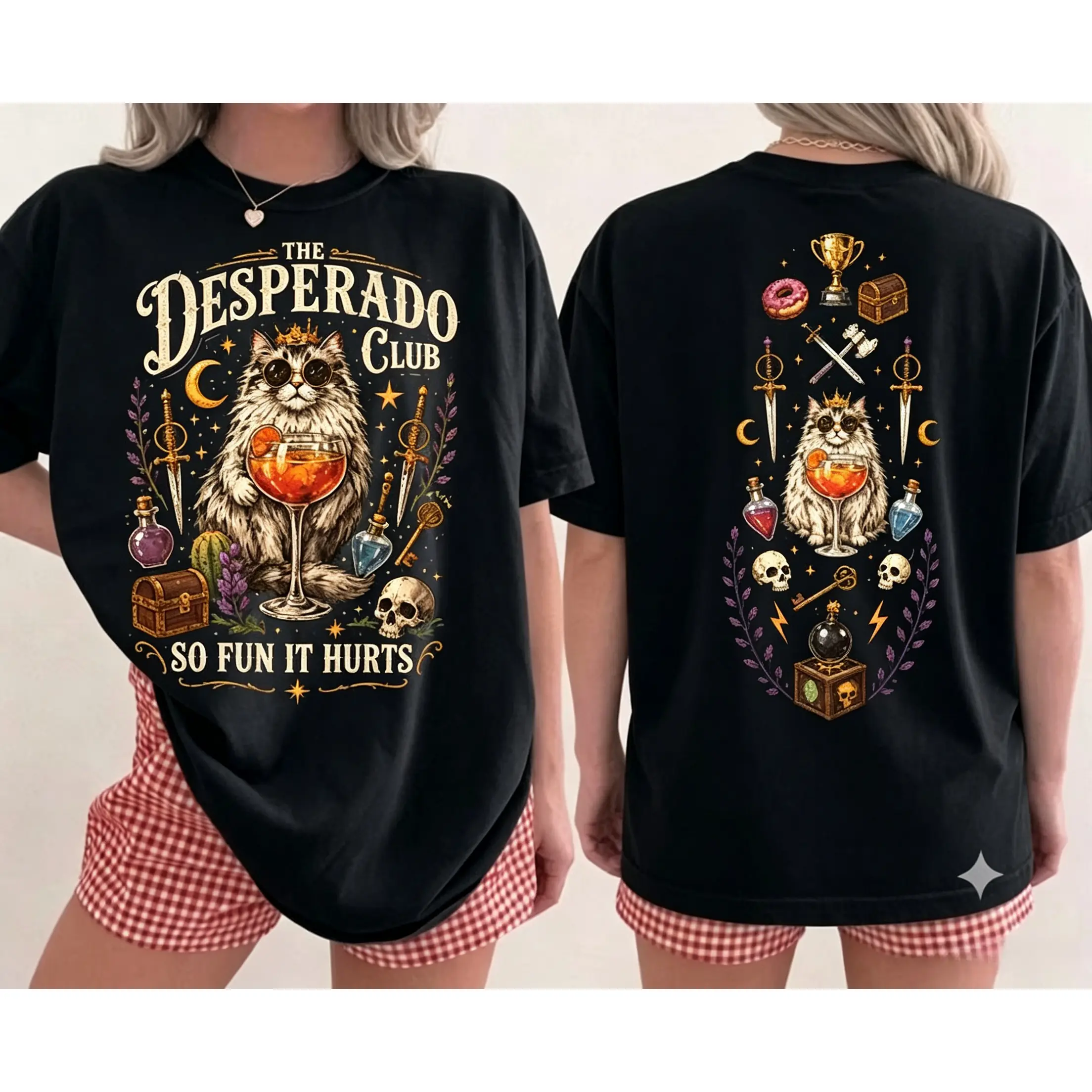 The Desperado Club Shirt, Princess Donut Approved Tee, Dungeon Crawler Carl Shirt, Mama Needs A Night Off, Fantasy Book Lover T-shirt