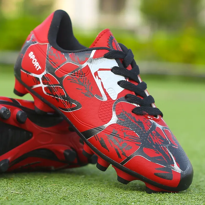 Popular football shoes for adults and children, lightweight low-top AG long-studded soccer shoes for men and women on artificial turf