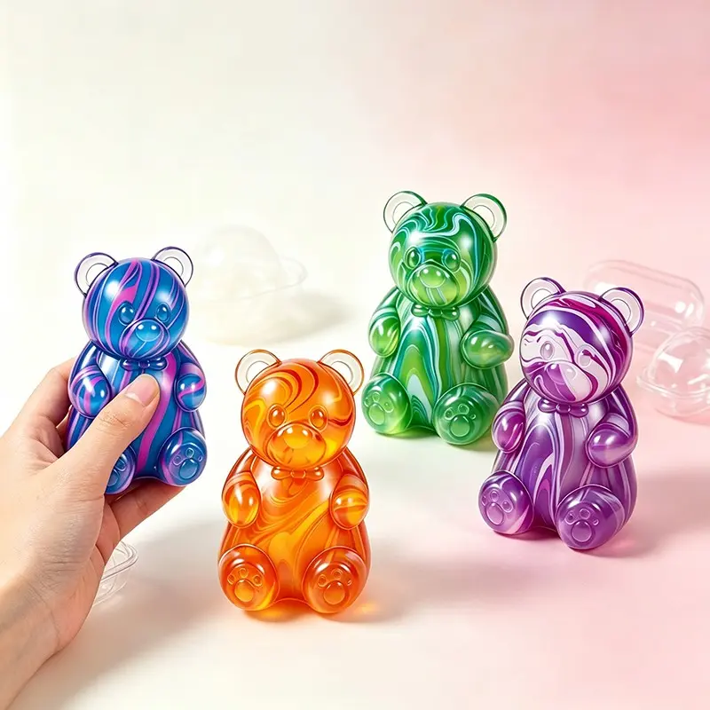 Gummy Bear Squishy Toy, New Maltose Slow Rising Squeeze Fidget Toy, Transparent Stress Relief Sensory Toy For Office Anxiety Release