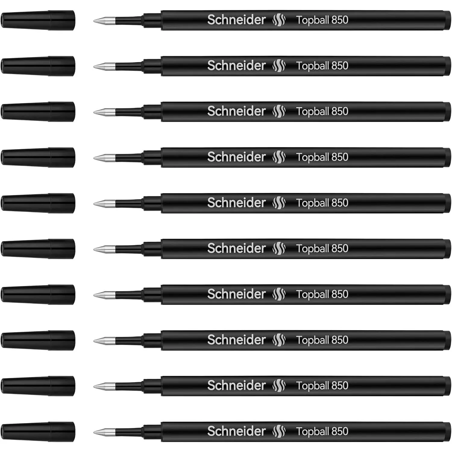 Rollerball Refill Black Fine - Smooth Writing Pack of 10 Rollerball Refills Designed for  Pens - Safety Non Dry Roller Pen Refill F -  850 Size -
