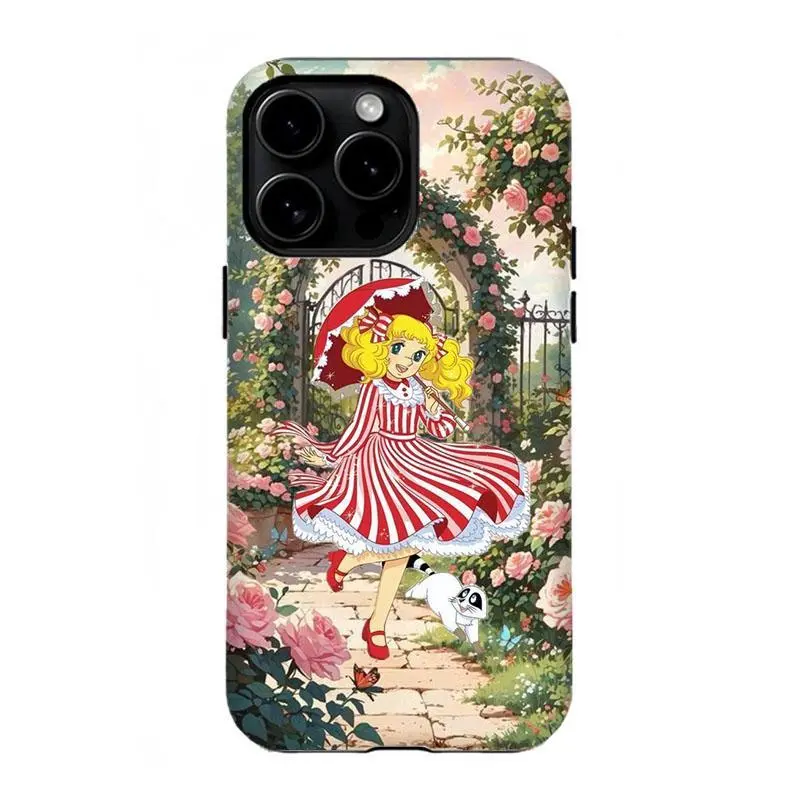 Candy-Candy Anime Phone Case|Cute Retro Cartoon Protective Cover For iPhone 17 Pro Max 16 15 14 13 12 11 7 8 Plus for Samsung S21 S22 S23 S24 S25 S26 Phone Case|Tough Phone Case|Gift For Fans|Gifts for anime lovers