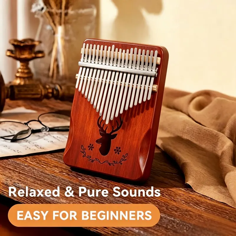 21-Key Thumb Piano Kalimba Set, Beginner-Friendly Wooden Finger Piano, Perfect Birthday Gift, Piano Accessories, Musical Instrument Kit