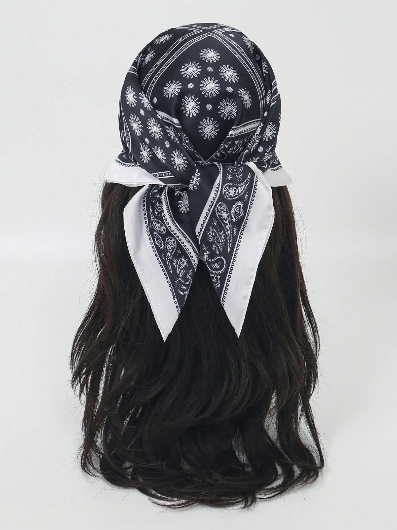 Printed Square Scarf Headband Hair Tie, Fashion Multi-Functional Small Neck Scarf, Perfect for Daily Use, 1 Piece Set