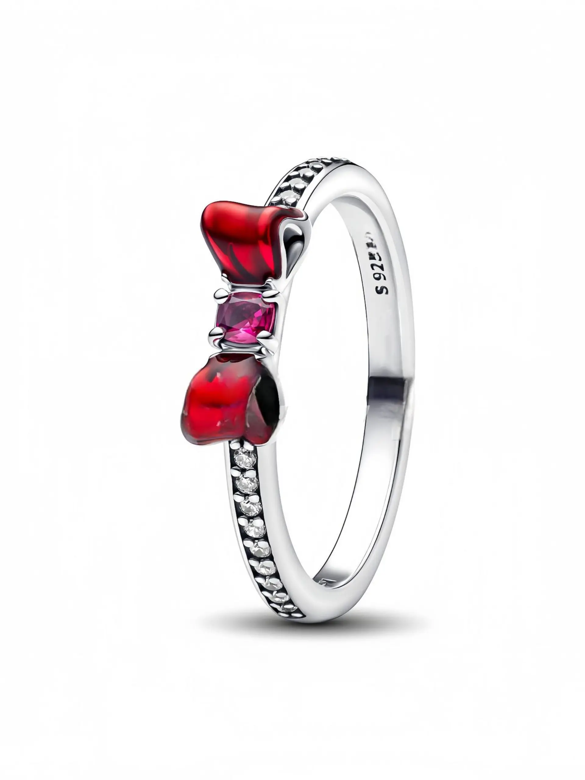Women's 925 Sterling Silver Princess Snow Bow Ring, Everyday Ring, Hypoallergenic and Stain-Resistant, Elegant Design for Daily Wear and Gifts 193652C01