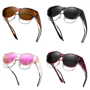 4-Pack Polarized OTG Fit Over Sunglasses for Men, UV400 Full Protection Prescription Glasses Overwear, Large Frame Anti-Glare Lightweight Shades for Driving, Outdoor Activities, Men's Sunglasses, Polarized Sunglasses