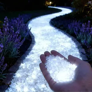 10000 Glow Stones, Colorful Night Light Decorative Stones, Outdoor Fluorescent Stones for Garden, Party, Festival Decoration
