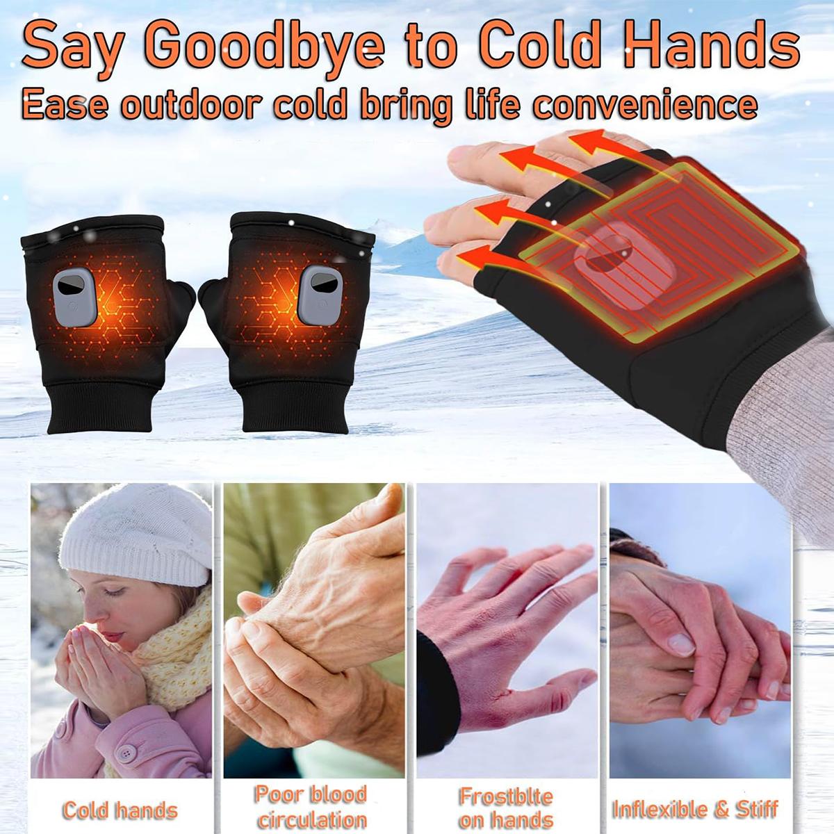 Electric Heating Gloves, Winter Heating Comfort and Warmth Gloves,usb Rechargeable Smart Warmth Gloves