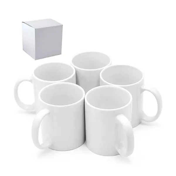 US Warehouse 11oz Sublimation Ceramic Mug Blanks Coffee Beer  Drinkware Cup Tumbler Reusable Washable Reuse
