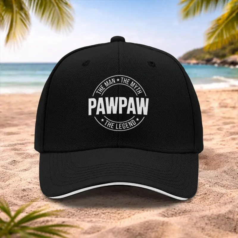 1pc Pawpaw Legendary Fashion Baseball Cap - Lightweight, Adjustable, Unisex Hat for Women, Sports Accessory for Engagement, Memorial Day, Anniversary, Ceremony, Commute