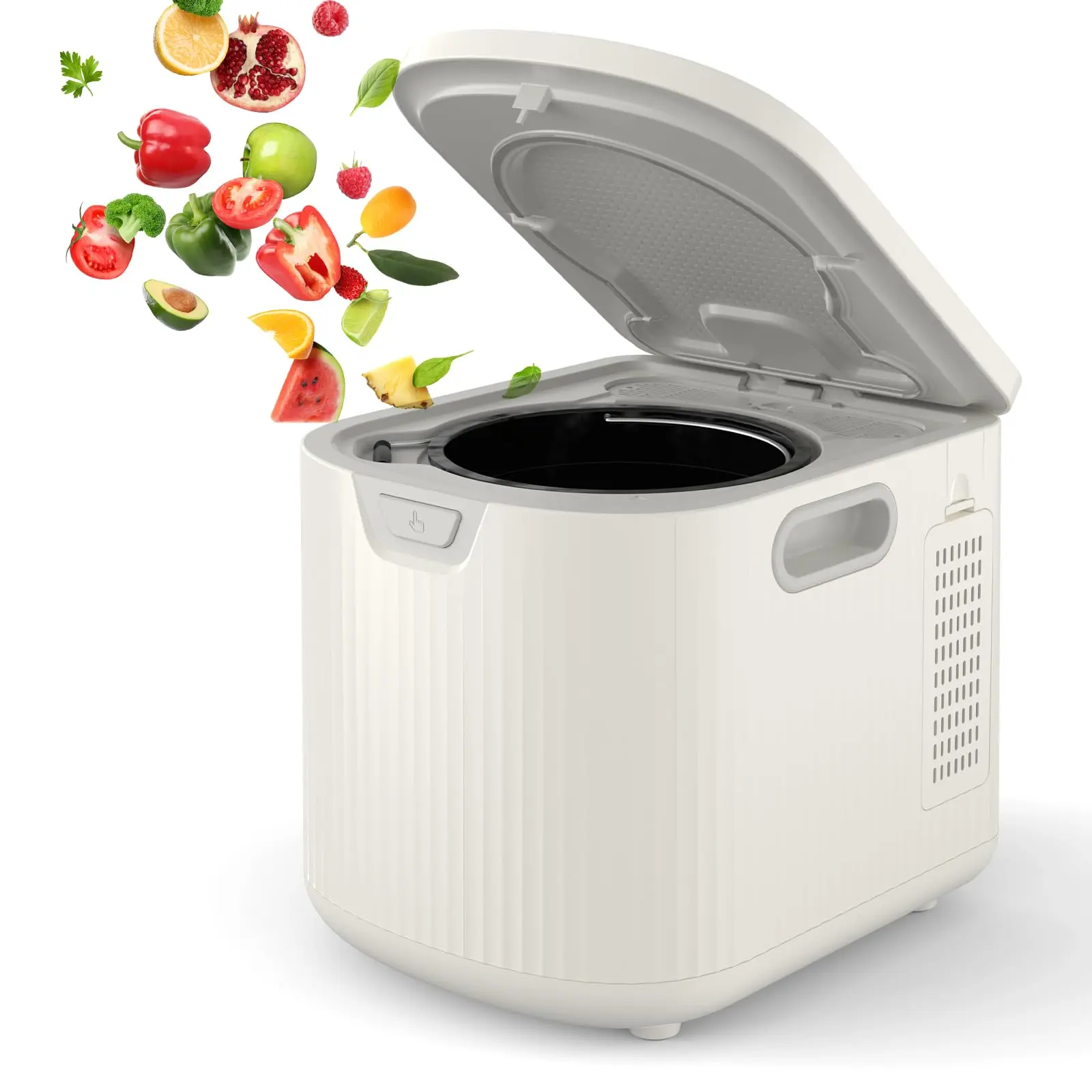 2.5L Electric Composter Countertop, 3 Modes Kitchen Smart Compost Bin with Auto Cleaning, LED Display,Low Noise Food Waste Compost Machine