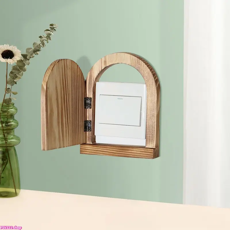 Handmade Wooden Decorative Power Outlet Cover - Wall Plug Plate for Home Decoration in Hostels, Kitchens, Gaming Rooms, Living Rooms, Bedrooms