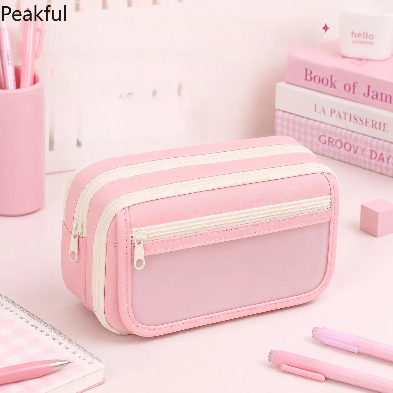 2026 New Clear Pencil Case, 13-Layer Foldable High Appearance Pen Bag with Multi-Compartment, Large Capacity Transparent Storage for Students, Lightweight Portable Organizer for School & Travel