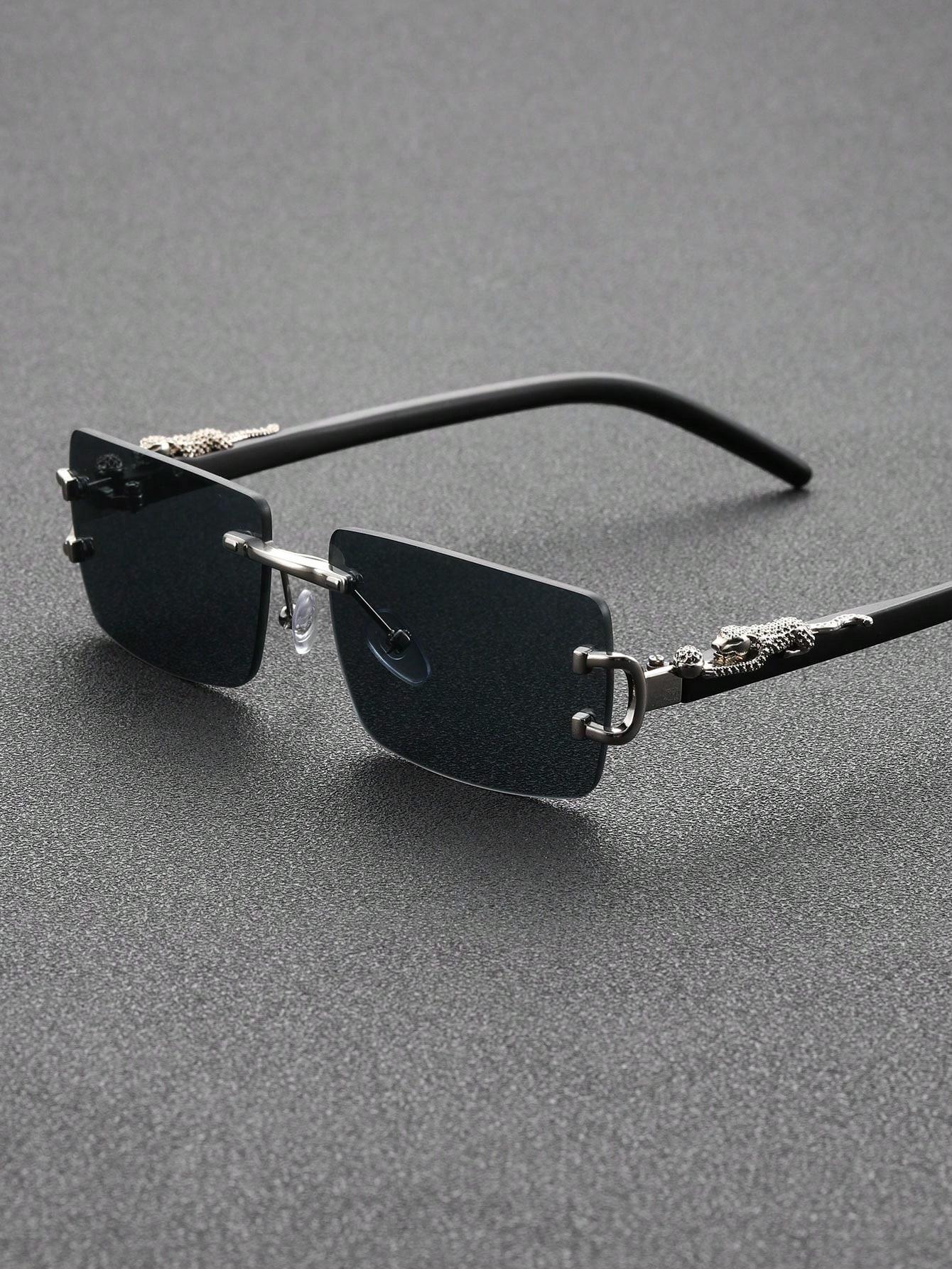 2 PCS Fashionable Trendy Frameless Rectangular Personalized Sunglasses For Daily Life