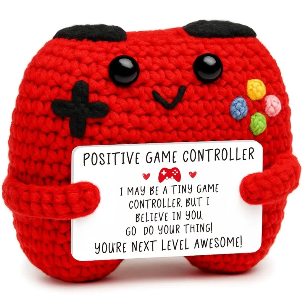 Crochet Controller Gifts for Christmas, Gamer Gifts for Men Teenage Boys, Handmade Game Controller for Son Brother, Inspirational Support Crochet Décor, Christmas Stocking Stuffing Gifts, Stocking Stuffers, Handmade Crochet Figure