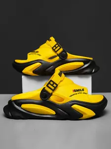 Men's Summer Sandals 2026, Colorblock Slip-On Eva Shoes, Waterproof Oil-Resistant, Thick Sole Anti-Slip, Casual Beach Travel Daily Wear